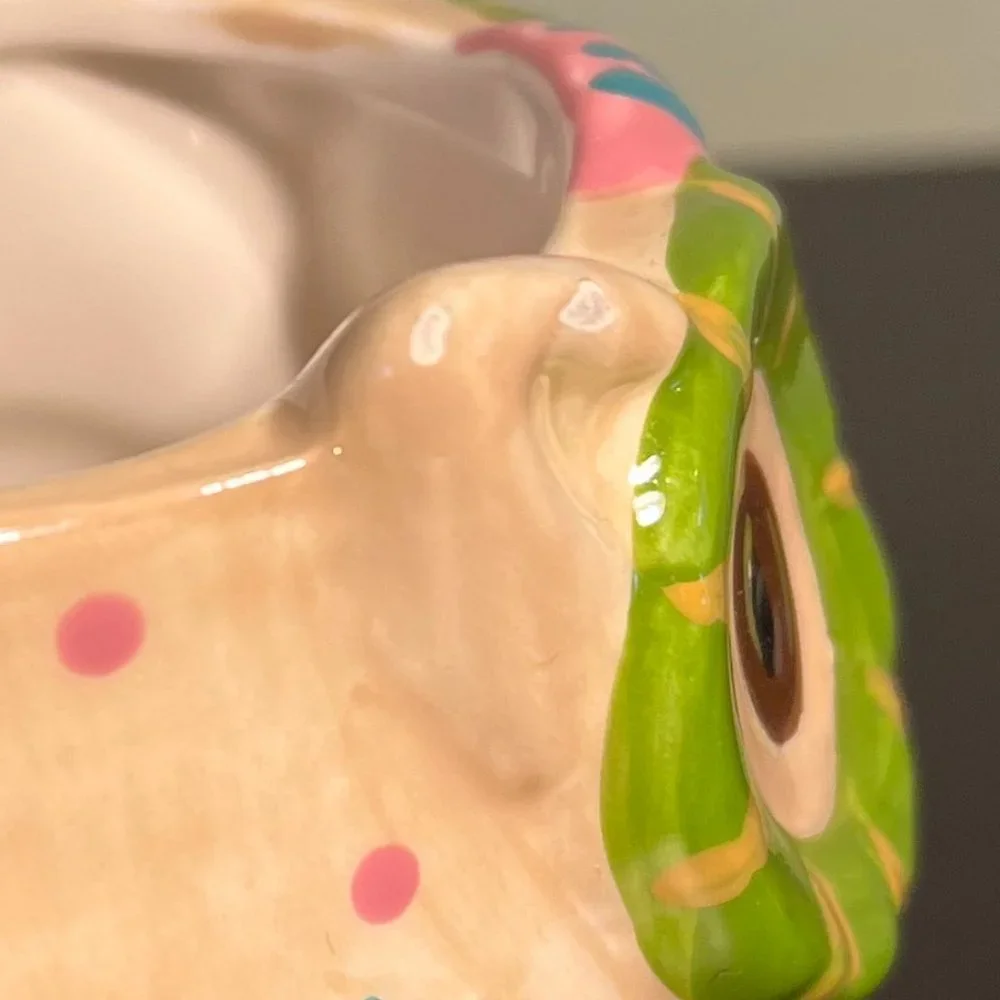Pier 1 Imports Hand Painted Dolomite “Ollie the Owl” Large 3-D Mug ~ Planter